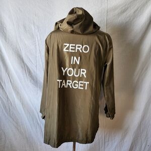 ✨Graphic Anorak/Windbreaker with Hoodie Green size Medium